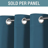 H.VERSAILTEX Blackout Curtain for Living Room Thermal Insulated Window Treatment Curtain Extra Long 45 inch Length Energy Saving Solid Grommet Top Blackout Drape, One Panel, Dark Teal