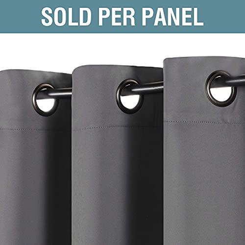 H.VERSAILTEX Blackout Curtain for Living Room Thermal Insulated Window Treatment Curtain Extra Long 54 inch Length Energy Saving Solid Grommet Top Blackout Drape, One Panel, Bluish Gray