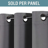H.VERSAILTEX Blackout Curtain for Living Room Thermal Insulated Window Treatment Curtain Extra Long 54 inch Length Energy Saving Solid Grommet Top Blackout Drape, One Panel, Bluish Gray