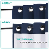 100% Blackout Curtains Full Light Blocking Curtain Draperies for Bedroom/Living Room 52'' x 96''