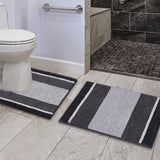 Chenille Ombre Bath Rug Set 20"x 32" & 20"x 20" U Shape