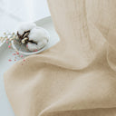 H.Versailtex 2 Panels Natural Linen Blended Semi-Sheer Curtains Privacy Assured with Nickel Grommet