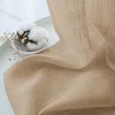 H.Versailtex 2 Panels Natural Linen Blended Semi-Sheer Curtains Privacy Assured with Nickel Grommet
