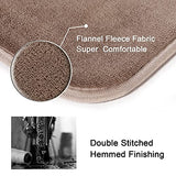Bath Mat Memory Foam Set Bathroom Rug Set Flannel Velvety Bath Mat Luxury Extra Soft and Absorbent Non Slip Rugs for Bathroom/Bedroom Washable(Curved Set 24"x 36" Plus 20"x 24"U, Taupe)
