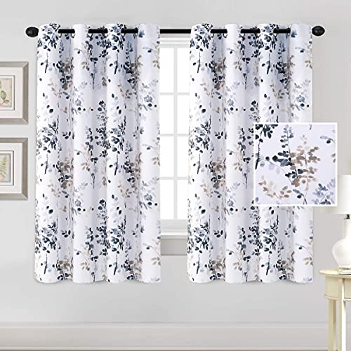 H.Versailtex 2 Panels Vintage Classical Floral Printing Room Darkening Thermal Curtains