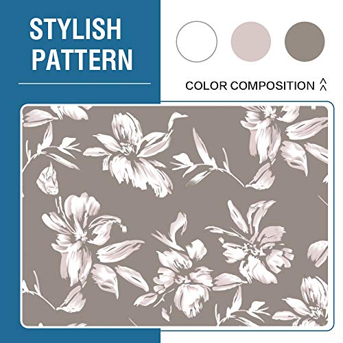 H.VERSAILTEX Stretch Bar Stool Cover Set of 4 Pub Counter Stool Chair Slipcover for Dining Room Cafe Height Side Chairs Feature Modern Floral Printed Design, Camel