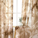 H.Versailtex Natural Linen Blended Curtains 63 Inches Length 2 Panels Textured Woven Linen Sheer Curtain Drapes for Living Room/Bedroom Light Filtering Rod Pocket Casual Draperies - Linen