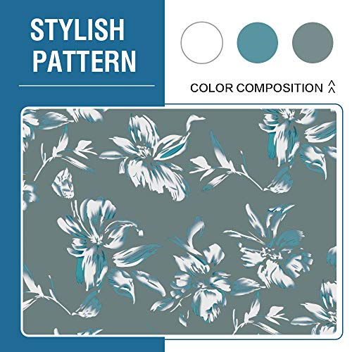 H.VERSAILTEX Stretch Bar Stool Cover Set of 2 Pub Counter Stool Chair Slipcover for Dining Room Cafe Height Side Chairs Feature Modern Floral Printed Design, Green