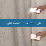 H.Versailtex 1 Panel Durable Thick Textured Linen Look Blackout Patio Door Grommet Curtain