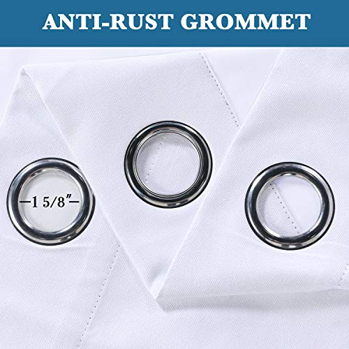 H.Versailtex 1 Panel Durable Thick Textured Linen Look Blackout Patio Door Grommet Curtain