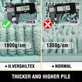Bathroom Rugs Bath Mats for Bathroom Non Slip Luxury Chenille Bathroom Rugs Extra Soft Absorbent Shaggy Bathroom Mat Rugs Washable Fast Dry Bathroom Rugs Sets 2 Piece (Aqua Foam, 20" x 32"/17" x 24")