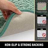 Bathroom Rug Tufted Bath Rug Bath Mat Non Slip Area Rug 20" x 32" Extra Soft Thick Absorbent Shaggy Kitchen Rug Indoor Mat Washable Microfiber Bath Mat for Bathroom Living Room Fast Dry - Aqua