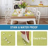 H.VERSAILTEX Linen Placemats Set of 6 Premium Solid Table Placemats for Dining Table Spill-Proof Waterproof Table Mats Heat-Resistant Kitchen Table Mats Washable, 12x18 inches, Lemon