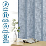Linen Curtains Natural Linen Blended Curtains for Living Room Burlap Linen Textured Curtains Tab Top Curtains Elegant Energy Efficient Light Filtering Curtains (Set of 2, 52" x 96", Stone Blue)