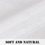 H.VERSAILTEX Tie Up Linen Curtains 63 Inch Length Nature Linen Textured Privacy Curtain Multi Hanging Ways Shade Balloon Window Shade Rod Pocket Casual Curtain - 42x63 - White