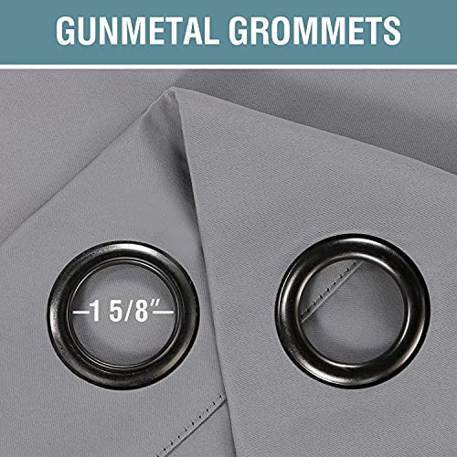 H.VERSAILTEX Blackout Curtain for Living Room Thermal Insulated Window Treatment Curtain Extra Long 54 inch Length Energy Saving Solid Grommet Top Blackout Drape, One Panel, Dove Gray
