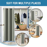 Doorway Curtain Blackout Closet Door Curtain Room Divider Window Treatment Curtain for Bedroom Thermal Insulated Privacy Drape Soundproof Grommet Door Curtain, 42 x 80 inches, 1 Panel, Light Sage