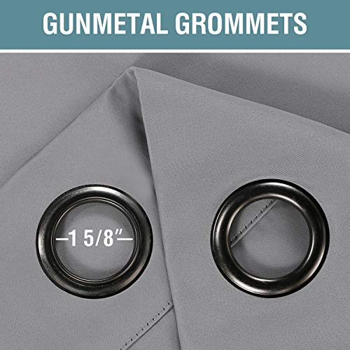 H.Versailtex 1 Panel Blackout Thermal Insulated Grommet Top Short Solid Color Curtain