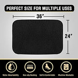 Bathroom Rug Tufted Bath Rug Bath Mat Non Slip Area Rug 24" x 36" Extra Soft Thick Absorbent Shaggy Kitchen Rug Indoor Mat Washable Microfiber Bath Mat for Bathroom Living Room Fast Dry - Black