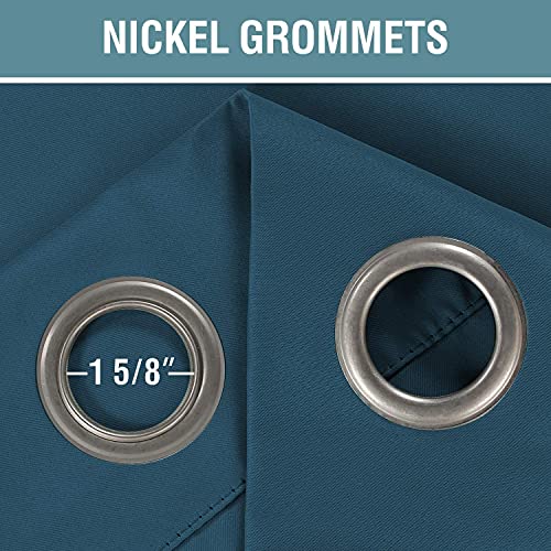 H.VERSAILTEX Blackout Curtain for Living Room Thermal Insulated Window Treatment Curtain Extra Long 45 inch Length Energy Saving Solid Grommet Top Blackout Drape, One Panel, Dark Teal