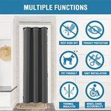 Doorway Curtain Blackout Closet Door Curtain Room Divider Window Treatment Curtain for Bedroom Thermal Insulated Privacy Drape Soundproof Grommet Door Curtain, 42 x 80 inches, 1 Panel, Charcoal Grey