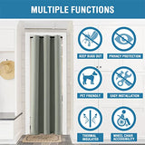 Doorway Curtain Blackout Closet Door Curtain Room Divider Window Treatment Curtain for Bedroom Thermal Insulated Privacy Drape Soundproof Grommet Door Curtain, 42 x 80 inches, 1 Panel, Light Sage