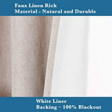 H.Versailtex 1 Panel Durable Thick Textured Linen Look Blackout Patio Door Grommet Curtain