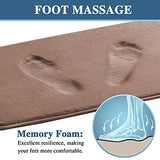 Bath Mat Memory Foam Set Bathroom Rug Set Flannel Velvety Bath Mat Luxury Extra Soft and Absorbent Non Slip Rugs for Bathroom/Bedroom Washable(Curved Set 24"x 36" Plus 20"x 24"U, Taupe)