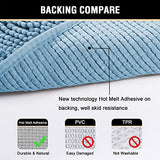 Microfiber Bath Rugs Chenille Floor Mat Ultra Soft Washable Bathroom Dry Fast Water Absorbent Bedroom Area Rugs, 17 x 24 - Inch, Sky Blue
