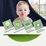 Blackout Star Curtains for Kids Room Boys Girls Twinkle Stars Thermal Insulated Cute Thick Soft Curtain Drapes, Grommet Top, 1 Panel, 52" W x 63" L, Navy/Bronze