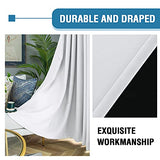 H.VERSAILTEX 100% Blackout Curtains for Bedroom Thermal Insulated Curtains & Drapes Blackout Curtains 96 Inches Long Rod Pocket Curtains for Living Room with Black Liner 2 Panels Set, Pure White