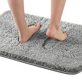 Bathroom Rug Tufted Bath Rug Bath Mat Non Slip Area Rug 24" x 36" Extra Soft Thick Absorbent Shaggy Kitchen Rug Indoor Mat Washable Microfiber Bath Mat for Bathroom Living Room Fast Dry - Dove Gray
