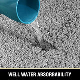 Bathroom Rug Tufted Bath Rug Bath Mat Non Slip Area Rug 24" x 36" Extra Soft Thick Absorbent Shaggy Kitchen Rug Indoor Mat Washable Microfiber Bath Mat for Bathroom Living Room Fast Dry - Dove Gray