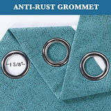 H.Versailtex 1 Panel Durable Thick Textured Linen Look Blackout Patio Door Grommet Curtain