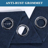 H.Versailtex 1 Panel Durable Thick Textured Linen Look Blackout Patio Door Grommet Curtain