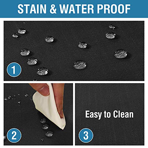 Linen Textured Table Cloths Round 70 Inch Premium Solid Tablecloth Spill-Proof Waterproof Table Cover for Dining Buffet Feature Extra Soft and Thick Fabric Wrinkle Free, Black