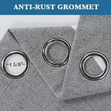 H.Versailtex 1 Panel Durable Thick Textured Linen Look Blackout Patio Door Grommet Curtain