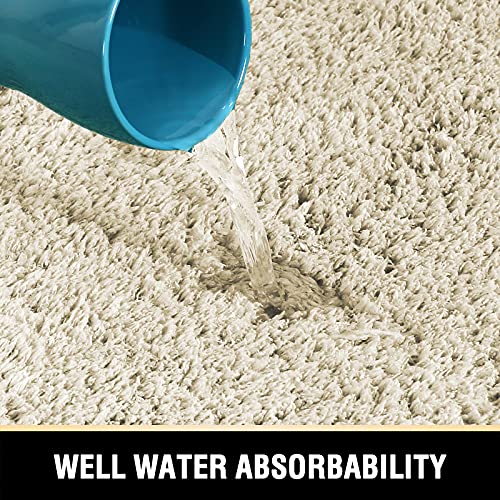 Bathroom Rug Tufted Bath Rug Bath Mat Non Slip Area Rug 24" x 36" Extra Soft Thick Absorbent Shaggy Kitchen Rug Indoor Mat Washable Microfiber Bath Mat for Bathroom Living Room Fast Dry - Ivory