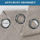 H.Versailtex 1 Panel Durable Thick Textured Linen Look Blackout Patio Door Grommet Curtain
