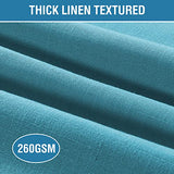 H.VERSAILTEX Linen Placemats Set of 4 Premium Solid Table Placemats for Dining Table Spill-Proof Waterproof Table Mats Heat-Resistant Kitchen Table Mats Washable, 12x18 inches, Teal