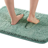 Bathroom Rug Tufted Bath Rug Bath Mat Non Slip Area Rug 20" x 32" Extra Soft Thick Absorbent Shaggy Kitchen Rug Indoor Mat Washable Microfiber Bath Mat for Bathroom Living Room Fast Dry - Aqua
