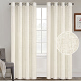 Grommet Natural Linen Mixed Sheers Sold by 2 (52'' x 96'')