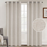 Grommet Natural Linen Mixed Sheers Sold by 2 (52'' x 96'')