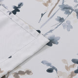 Blackout Room Darkening Thermal Insulated Curtain Grommet Panels, Vintage Classical Floral Printing, 52" W x 84" L