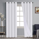 100% Blackout Curtains Full Light Blocking Curtain Draperies for Bedroom/Living Room 52'' x 84''