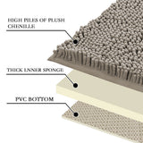 Chenille Bath Rug Set PVC Backing 20" x 32" & 17" x 24"