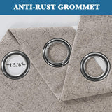 H.Versailtex 1 Panel Durable Thick Textured Linen Look Blackout Patio Door Grommet Curtain