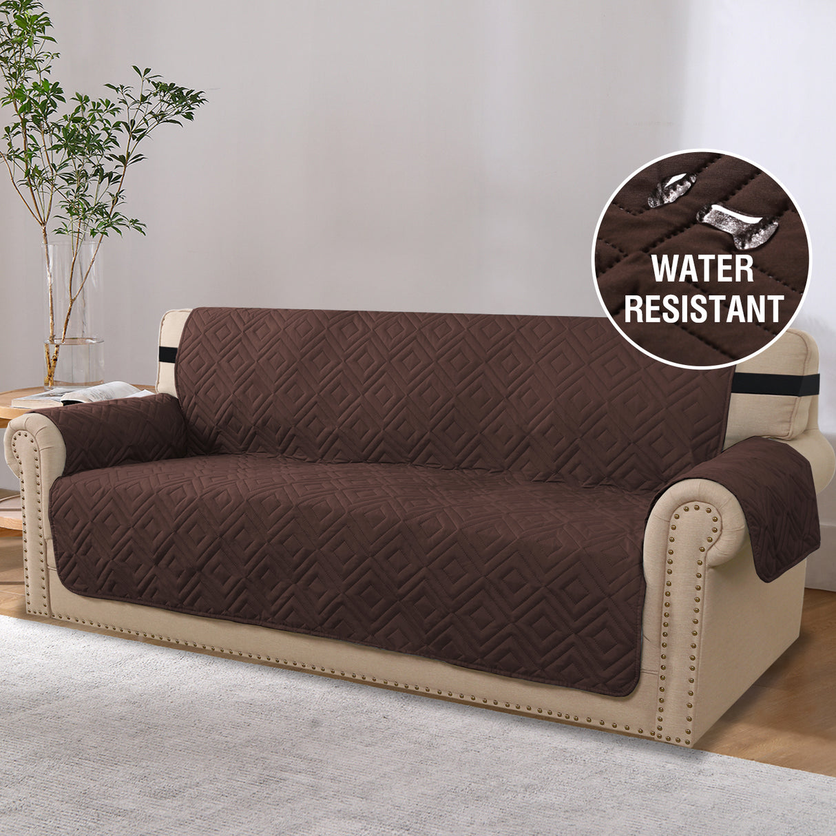 New Diamond 1-Piece Reversible Quilted Sofa Pet Cover Protector, 75"H x 110"W
