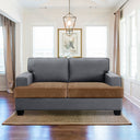 Stretch Velvet 2-Seater Slipcover for T-Cushion Loveseat Sofa