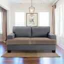 Stretch Velvet 2-Seater Slipcover for T-Cushion Loveseat Sofa